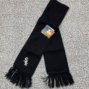 Vintage Chicago White Sox Scarf Men Black 48x6 MLB Adults